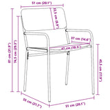 Dining Set 7 pcs Anthracite Steel 3422856