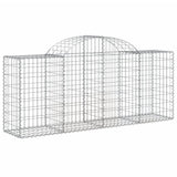 Arched Gabion Baskets 50 pcs 200x50x80/100 cm Galvanised Iron 3146318