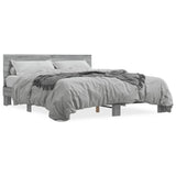 Bed Frame without Mattress Grey Sonoma 150x200 cm King Size 3280190