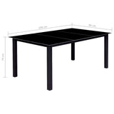 9 Piece Folding Outdoor Dining Set Aluminium Black 43382