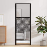 Glass Door Fretwork Black 76 x 3.5 x 201.5 cm Aluminium 42012449