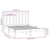 Bed Frame without Mattress 140x190 cm Solid Wood Pine 3106618