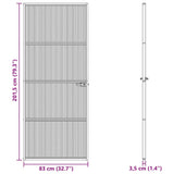 Home Door 83 x 201.5 x 3.5 cm Aluminium and Tempered Glass 42025244