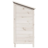 Garden Shed with Roof White 59 x 56 x 113.5 cm Solid Fir Wood 42033453