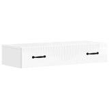 Wall-Mounted Side Table High Gloss White 87.5 x 34.5 x 17 cm 899009