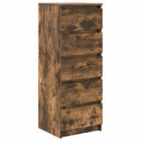 Sideboard with Drawers Smoked Oak 37.5x35x99 cm Engineered Wood 861764