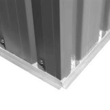 Garden Storage Shed Grey Metal 204x132x186 cm 42983