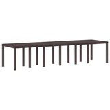 Garden Dining Set 13 pcs Brown Polt rattan 3378778