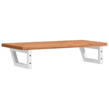 Basin Shelf Wall Mounted Steel and Solid Wood Beech 3302366