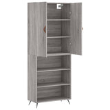 Highboard Grey Sonoma 69.5x34x180 cm Engineered Wood 3196049