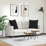 Sofa Pillows 2 pcs Black 80 x 80 cm Corduroy Fabric 42014063