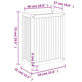 Garden Planter with Liner 54x31x75 cm Solid Wood Acacia 366433