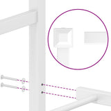 Metal Bed Frame without Mattress with Headboard White 150x200cm 374292