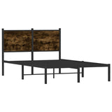 Metal Bed Frame without Mattress Smoked Oak 120x200 cm 4007665