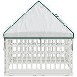4 Panel Dog Playpen with Roof White 88 x 58 cm Plastic 42027220