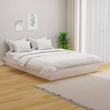 819908 Bed Frame without Mattress White Solid Wood 140x200 cm