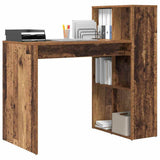 Desk with Shelf Old Wood 108 x 55 x 103.5 cm Engineered Wood 869464
