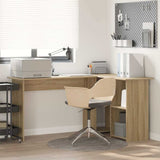 Desk with Shelf Sonoma Oak 142 x 102 x 73 cm Engineered Wood 869292