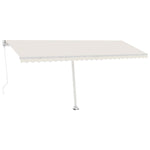 ZNTS Manual Retractable Awning with LED 500x300 cm Cream 3069582