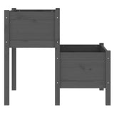Planter Grey 84.5x84x75 cm Solid Wood Pine 822259