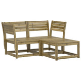 3 Piece Garden Sofa Set Impregnated Wood Pine 3216989