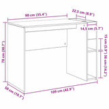 Desk White 109 x 50 x 78 cm Engineered Wood 891200
