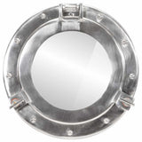Porthole Mirror Wall Hanging 30 cm Aluminium and Glass 357848