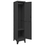 Locker Cabinet Anthracite 38x45x180 cm Steel 339775