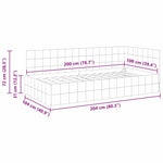 Corner Bed Frame with Headboard Cream 100 x 200 cm Velvet 42016405