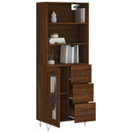 Highboard Brown Oak 69.5x34x180 cm Engineered Wood 3189508