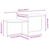 Coffee Table High Gloss White 100 x 50 x 40 cm Engineered Wood 8001050