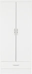 ZNTS Nevada 2 Door 1 Drawer Wardrobe 100-101-090