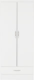 ZNTS Nevada 2 Door 1 Drawer Wardrobe 100-101-090