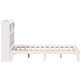 Bookcase Bed without Mattress White 140x200cm Solid Wood Pine 3322602