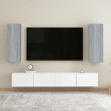 TV Cabinets 2 pcs Grey Sonoma 30.5x30x90 cm Engineered Wood 815750