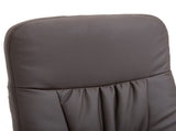 Executive Recliner Chair High Back and Footstool Armchair Lounge Seat Brown T3398P328122