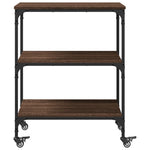 ZNTS Kitchen Trolley Brown Oak 60x41x76 cm Engineered Wood 842305