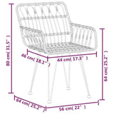 Garden Dining Set Black Polyethylene Rattan, Steel, Tempered Glass 3157848