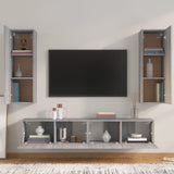 ZNTS 4 Piece TV Cabinet Set Grey Sonoma Engineered Wood 3114204