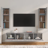 4 Piece TV Cabinet Set Grey Sonoma Engineered Wood 3114204