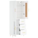 Highboard White 69.5x34x180 cm Engineered Wood 3199929