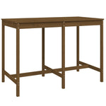 7 Piece Garden Bar Set Honey Brown Solid Wood Pine 3157814