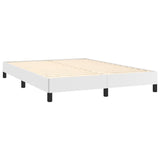 Bed Frame without Mattress White 135x190 cm Double Double Faux Leather 349842