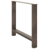 Dining Table Legs Natural Steel 2 pcs 100x cm Steel 4013323