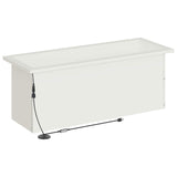 Garden Planter with LED White 30 x 80 x 30 cm Steel 8008100