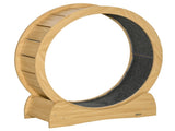 30" Wooden Cat Running Wheel with Brake, Natural Wood Finish T3398P551623
