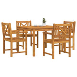 Garden Dining Set 5 pcs Brown Solid Acacia wood 3375659