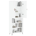 Highboard White 69.5x34x180 cm Engineered Wood 3196043