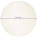Anti-Slip Faux Rabbit Fur Rug OLITE White 200 cm Polyester 42021627