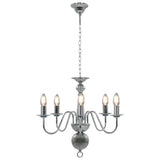 Chandelier Silver 5 x E14 Bulbs 281616